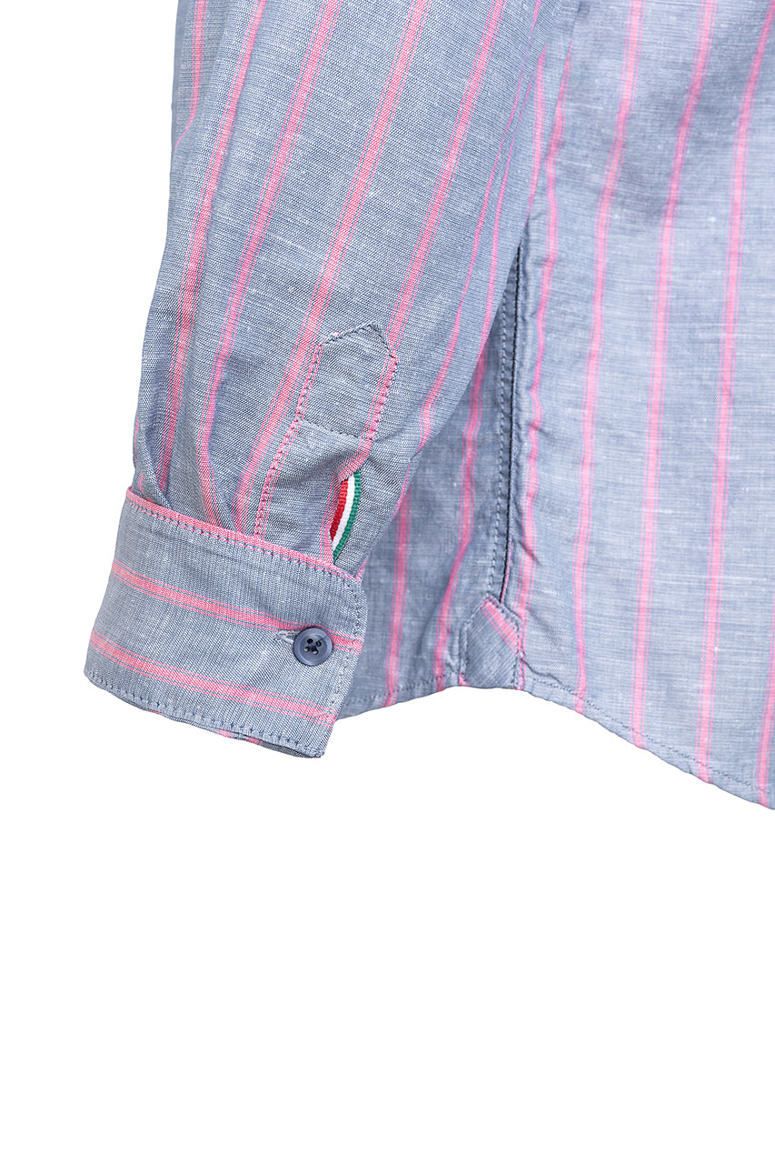 Treviso Linen Blue Stripe