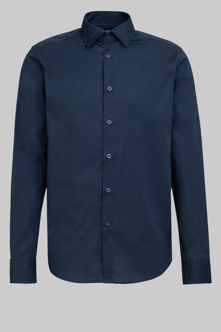 Angelo Navy Poplin Shirt