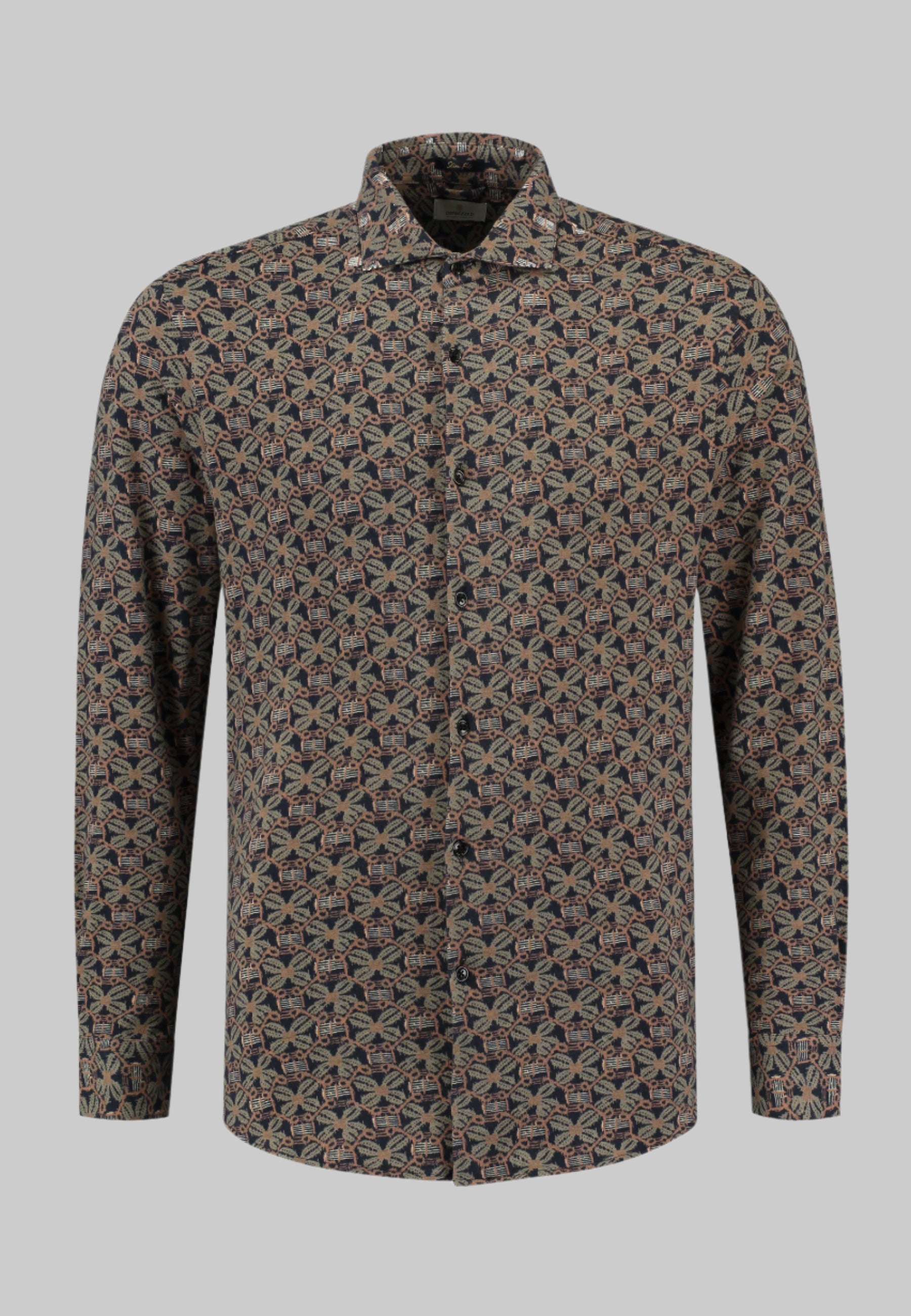 Ikat Melange Jersey Knit Shirt