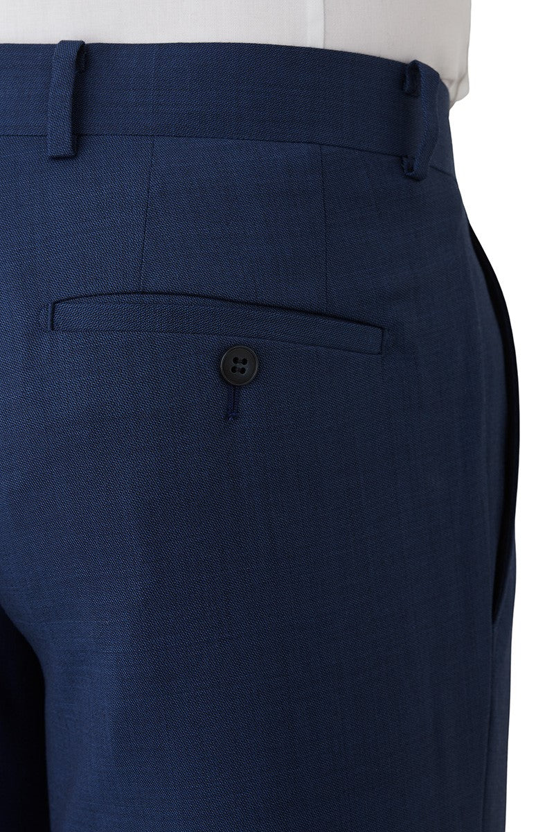 Caper Blue Textured Trouser
