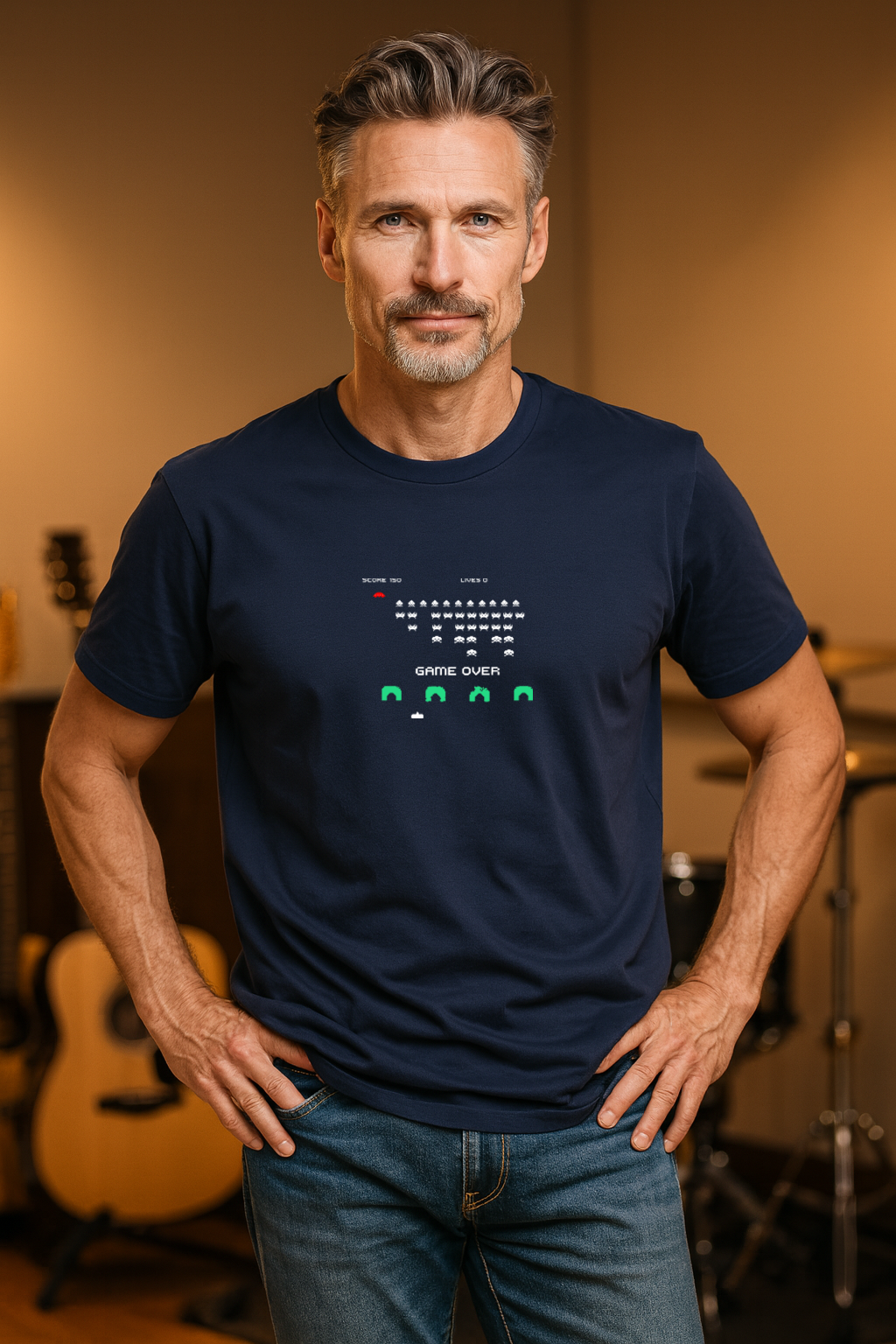 Game Over T-Shirt in Blue