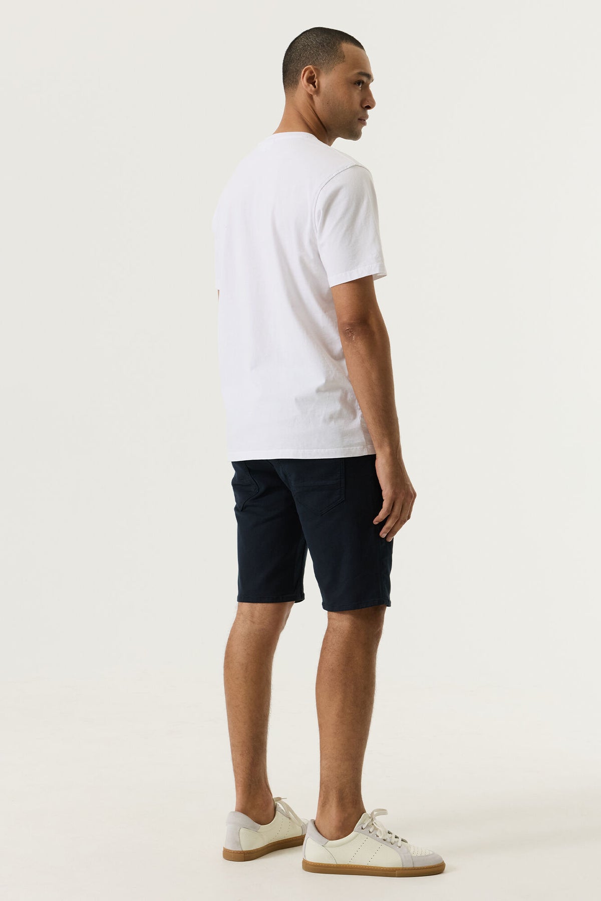 Navy Cotton Short