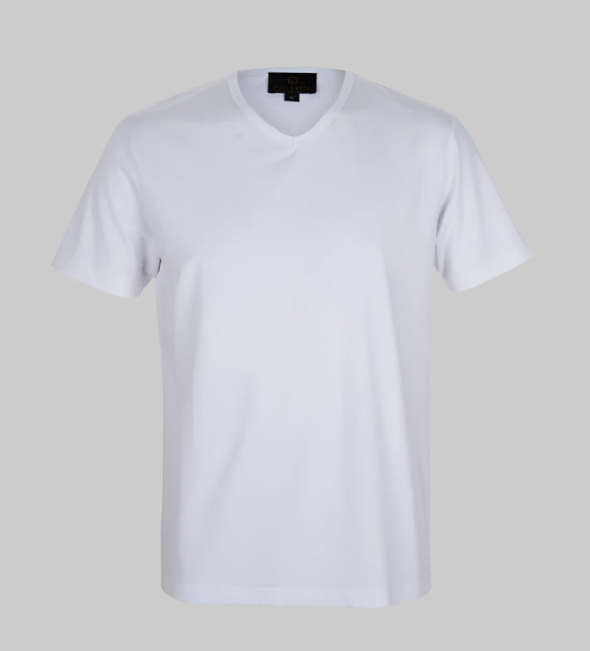 White V-Neck Tee