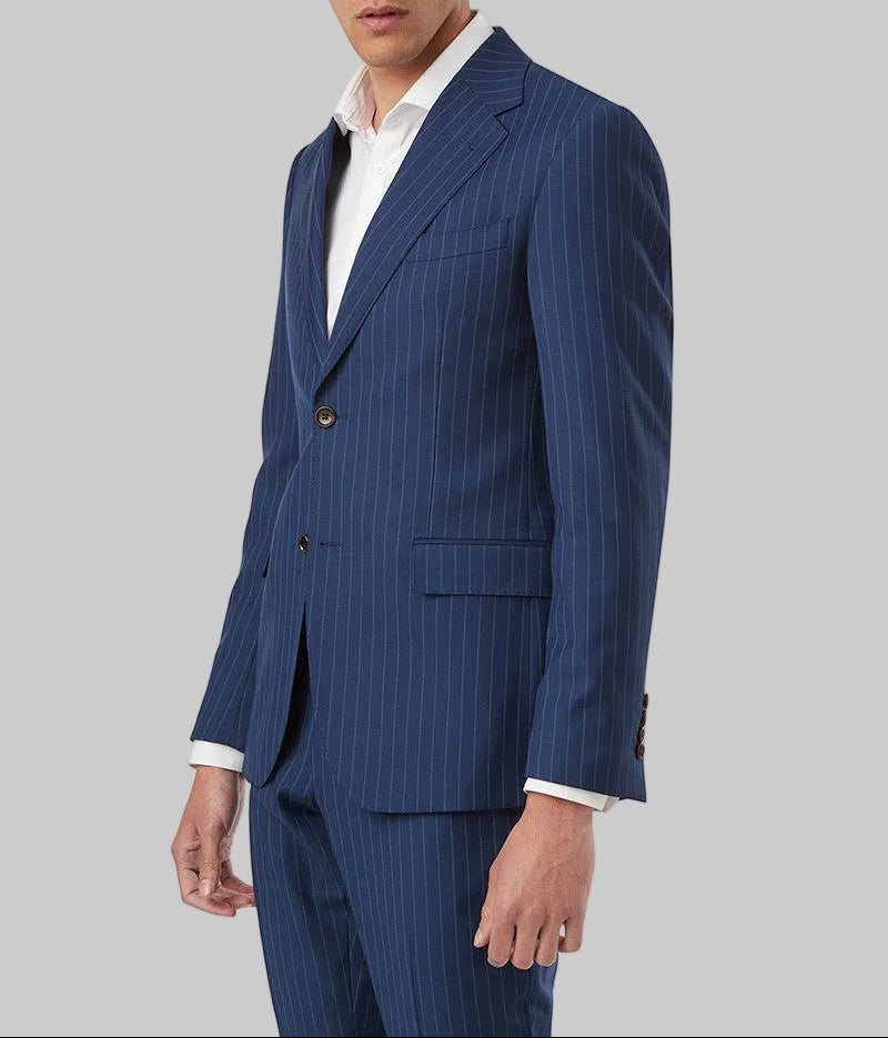 Blue Pinstripe Suit