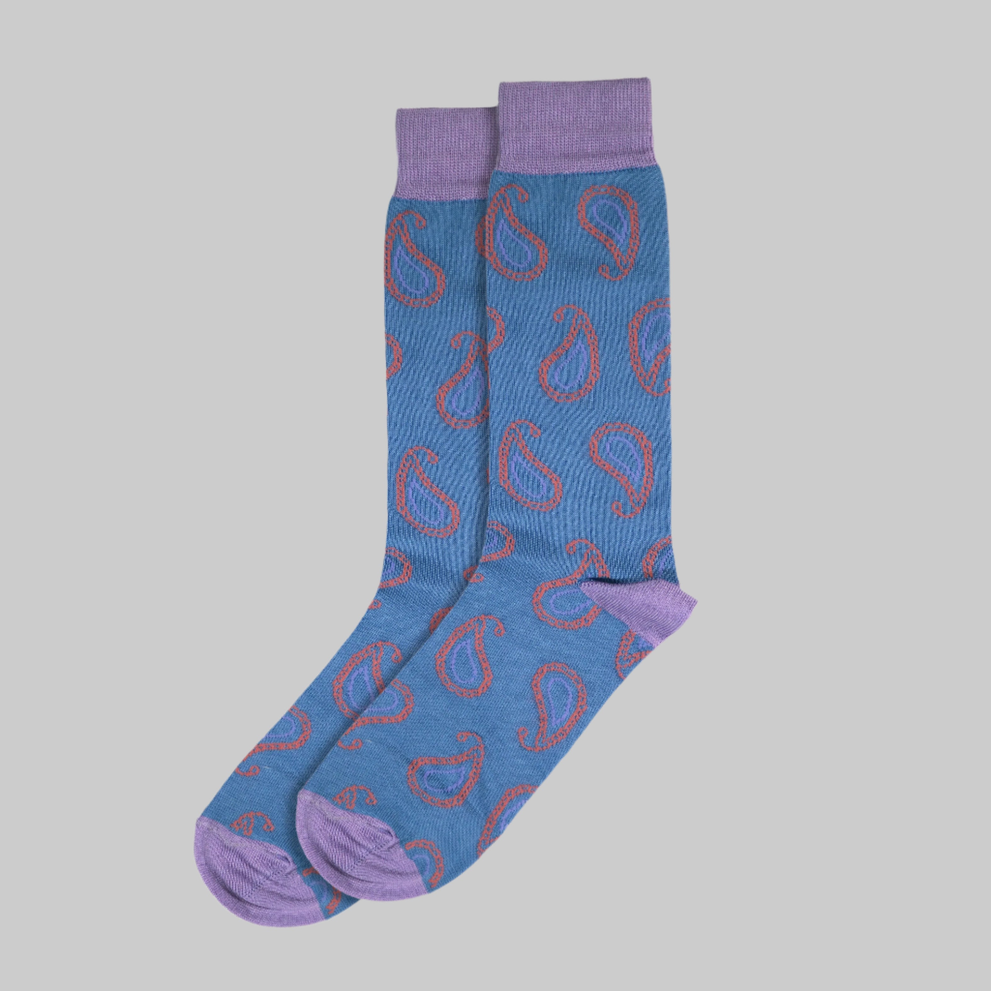 Blue Paisley Sock