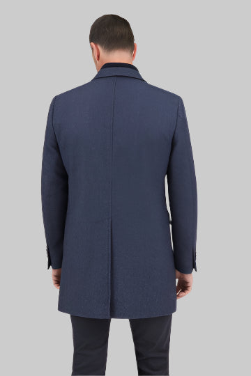 Navy Textured Coat