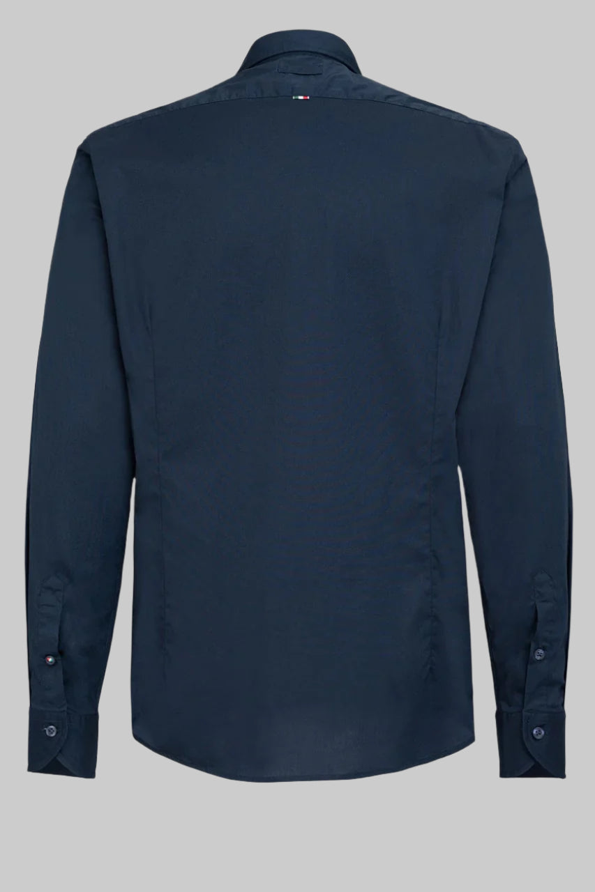 Angelo Navy Poplin Shirt