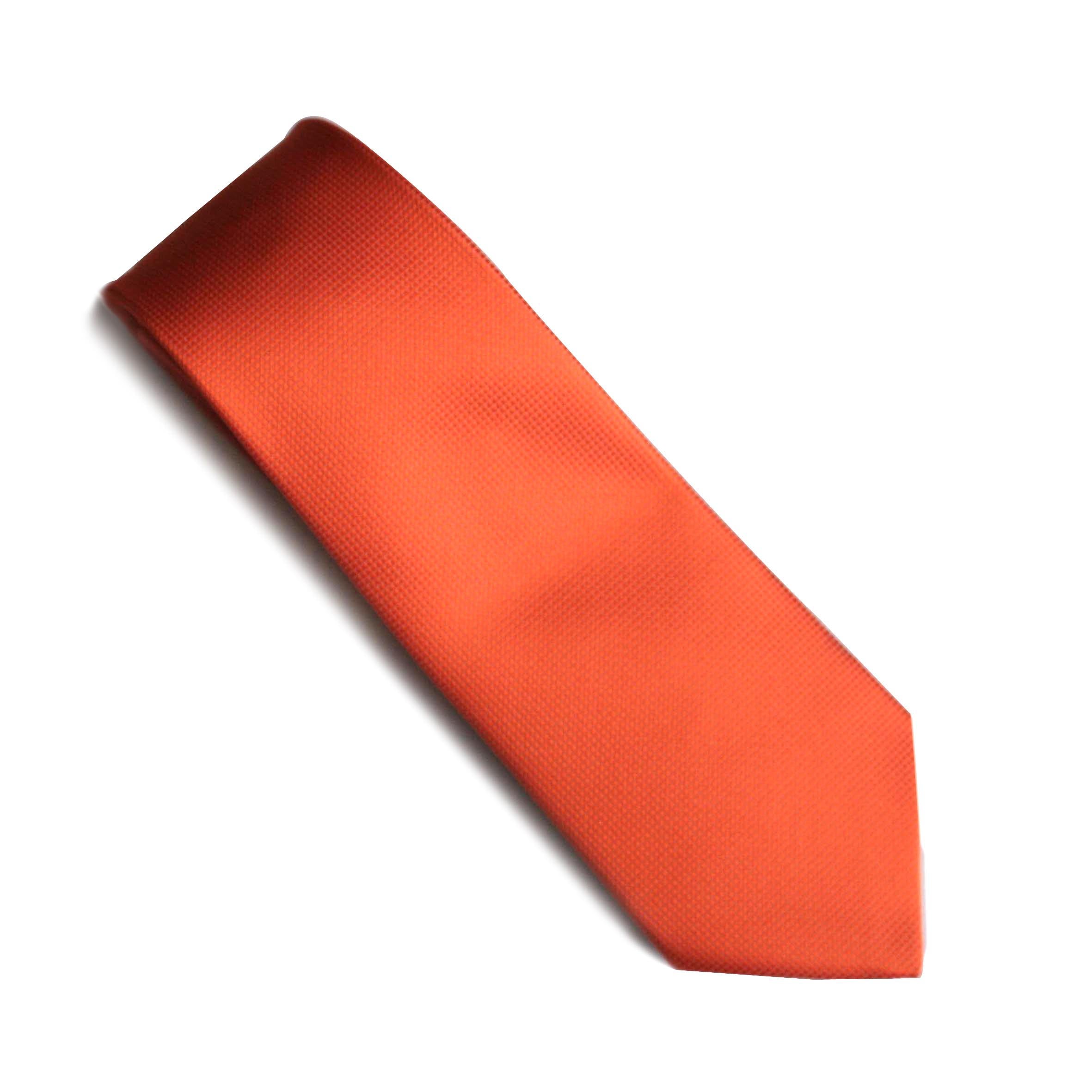 Orange Jacquard Tie
