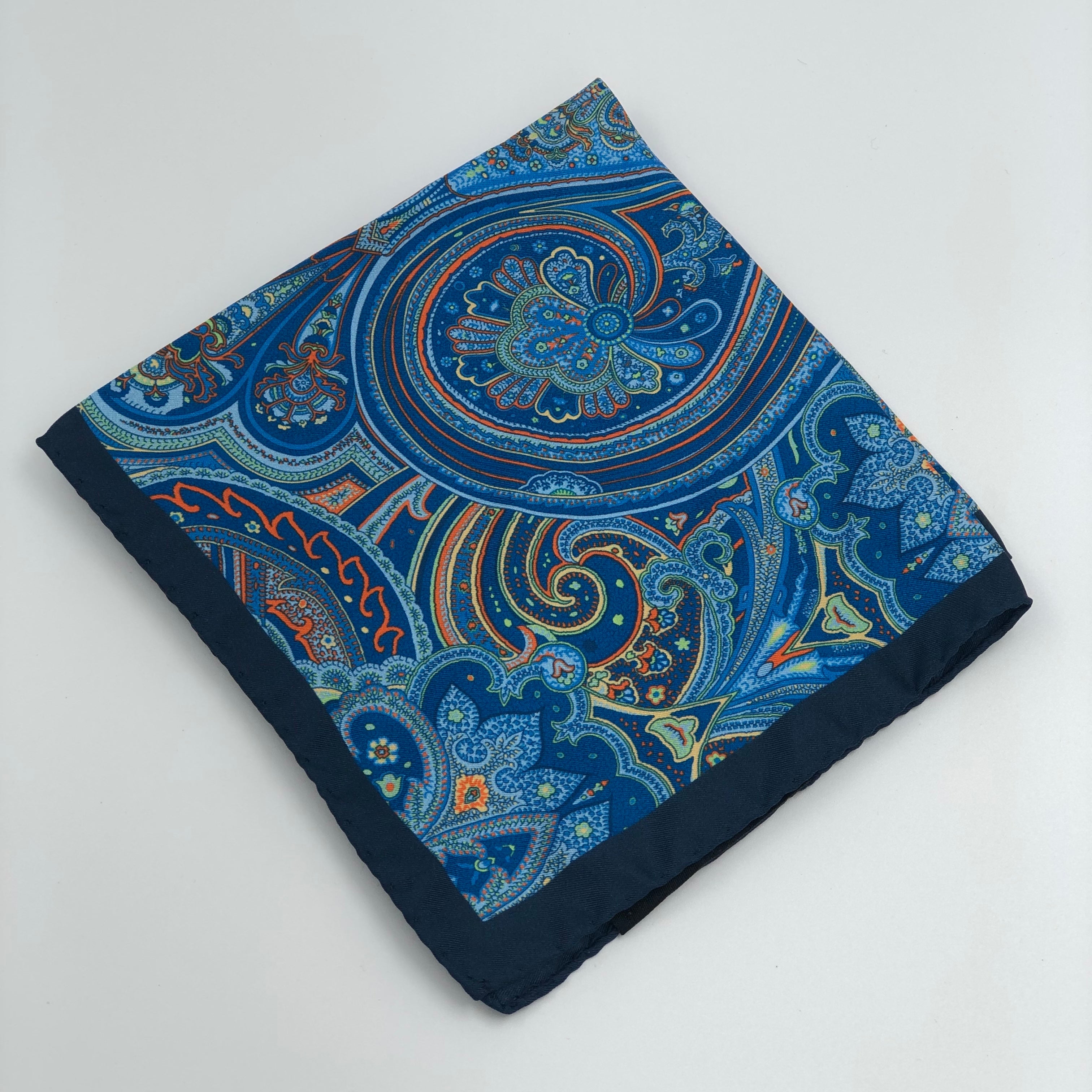 Monti Castello Paisley Print Pocket Square