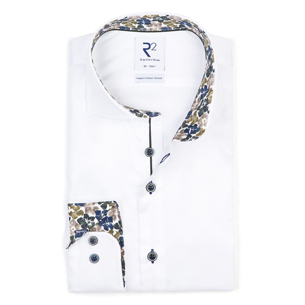 White with Floral Shirt by R2 Amsterdam