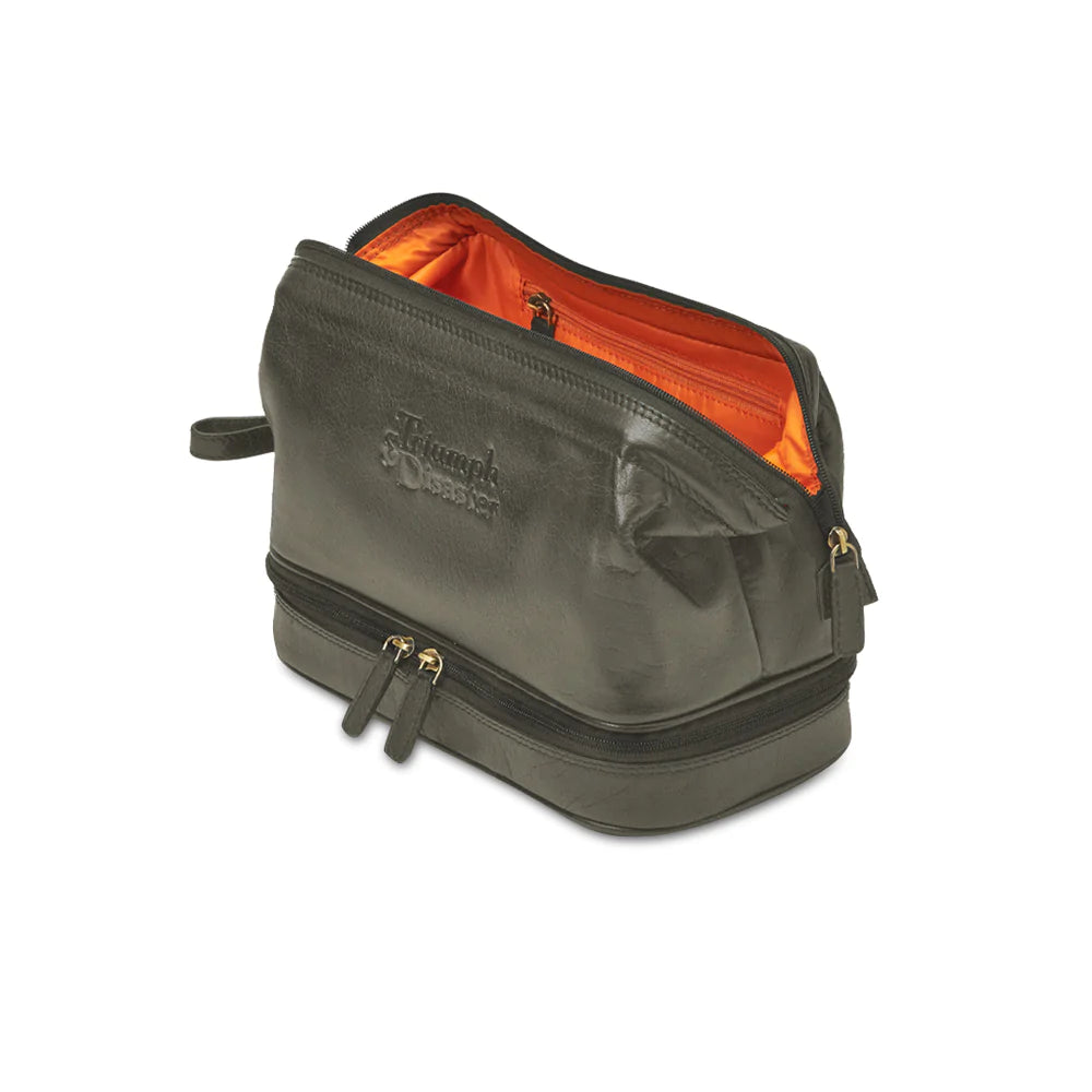 Olive The Dopp Leather Toilet Bag by Triumph & Disaster