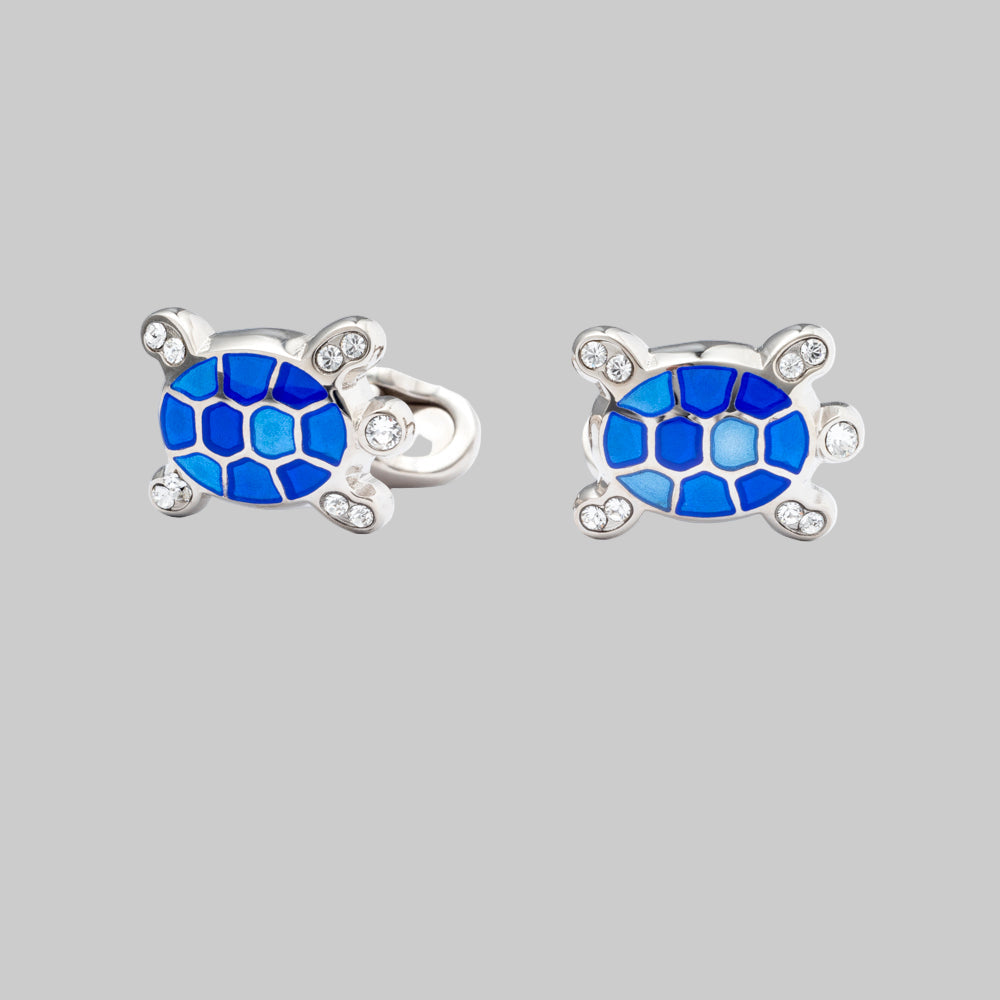 Turtle Cufflinks - Swarovski Crystals