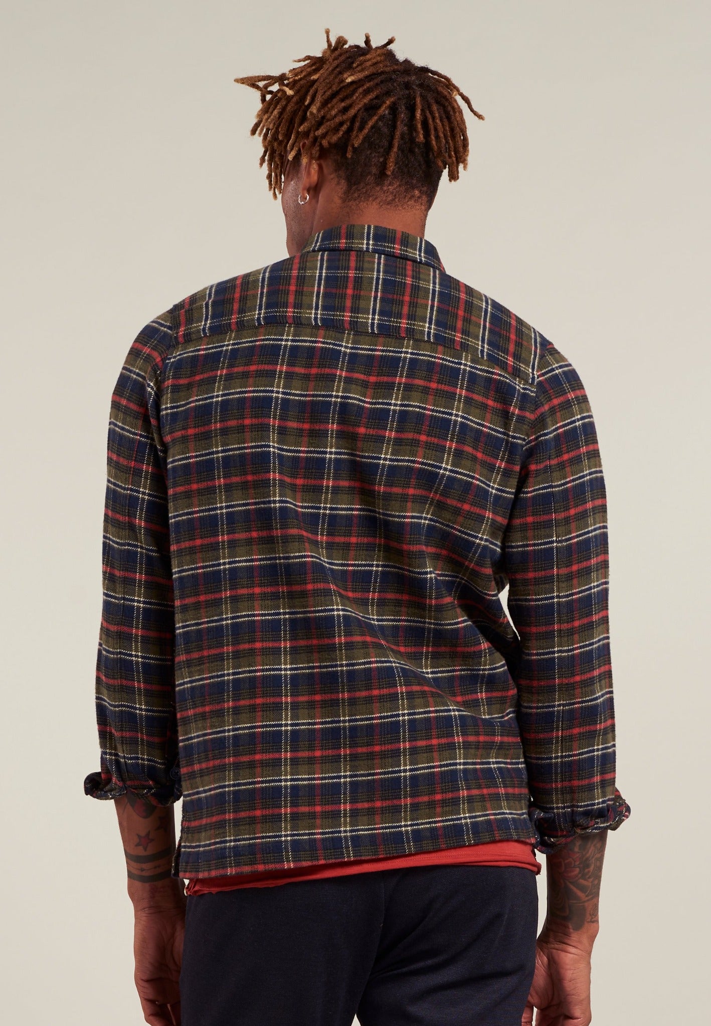 Check Flannel Shirt Jacket in by Dstrezzed