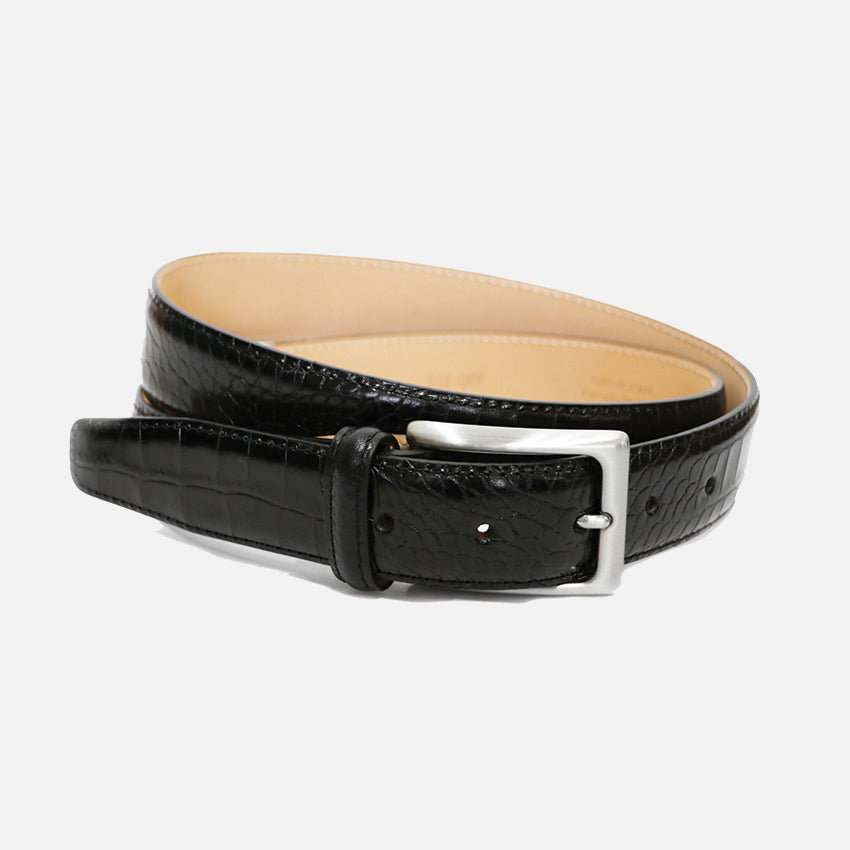 Black Croc Belt by Monti Castello