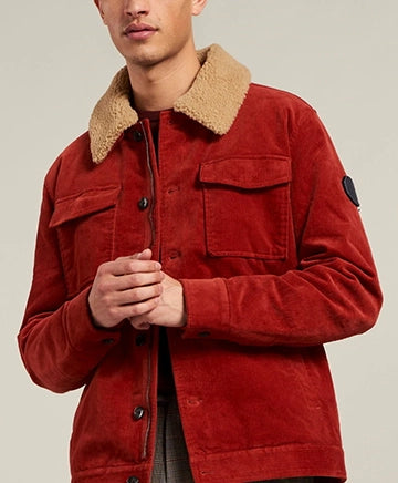 Merchant store 2025 suede trucker jacket