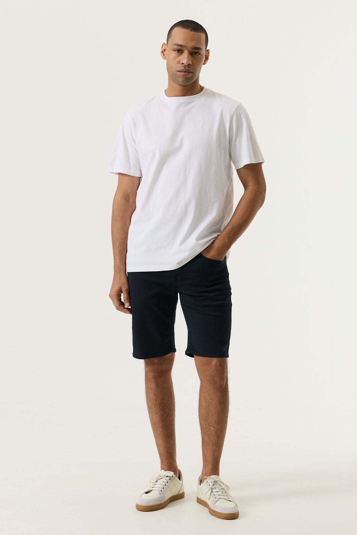 Navy Cotton Short