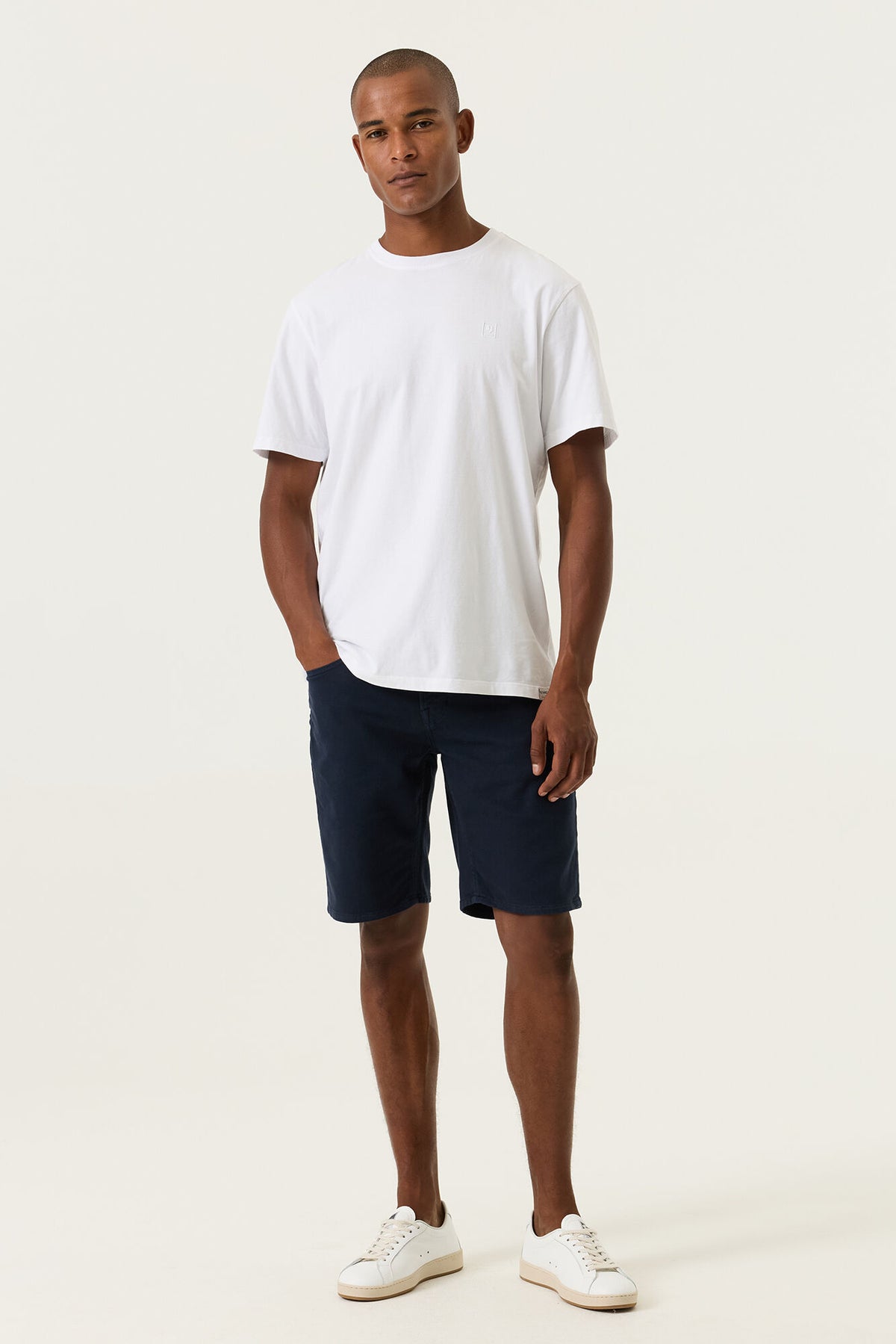 Navy Cotton Short