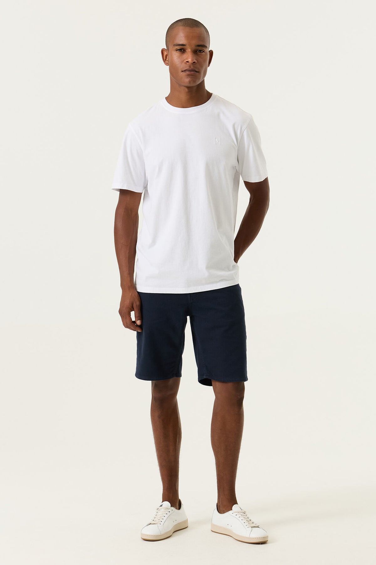 Navy Cotton Short