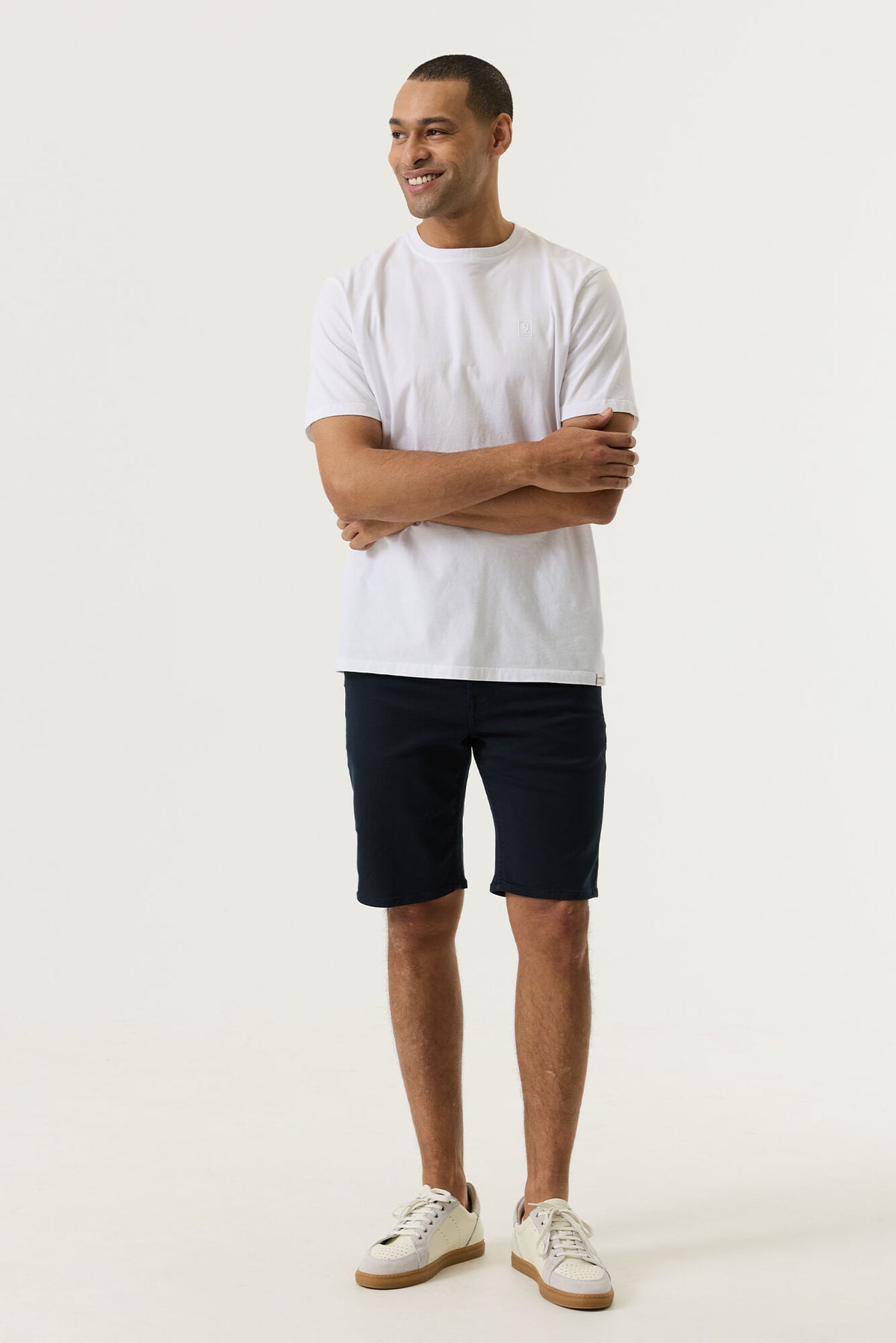 Navy Cotton Short