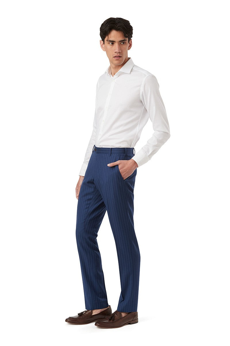 Blue Pinstripe Suit