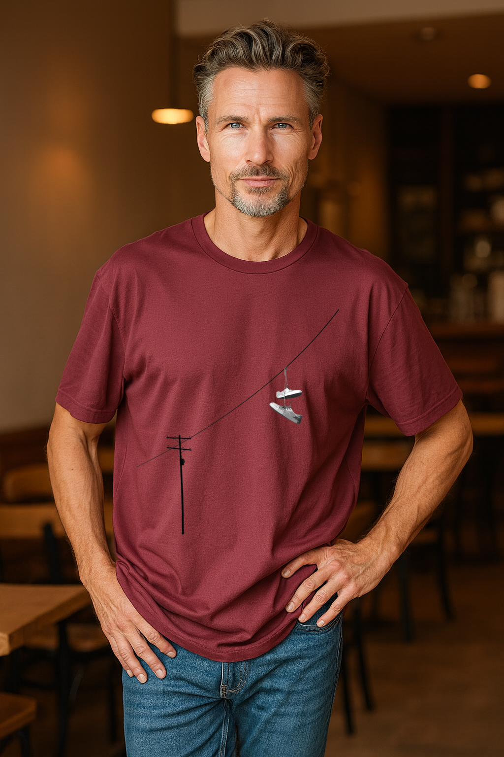 Sneakers T-Shirt in Berry