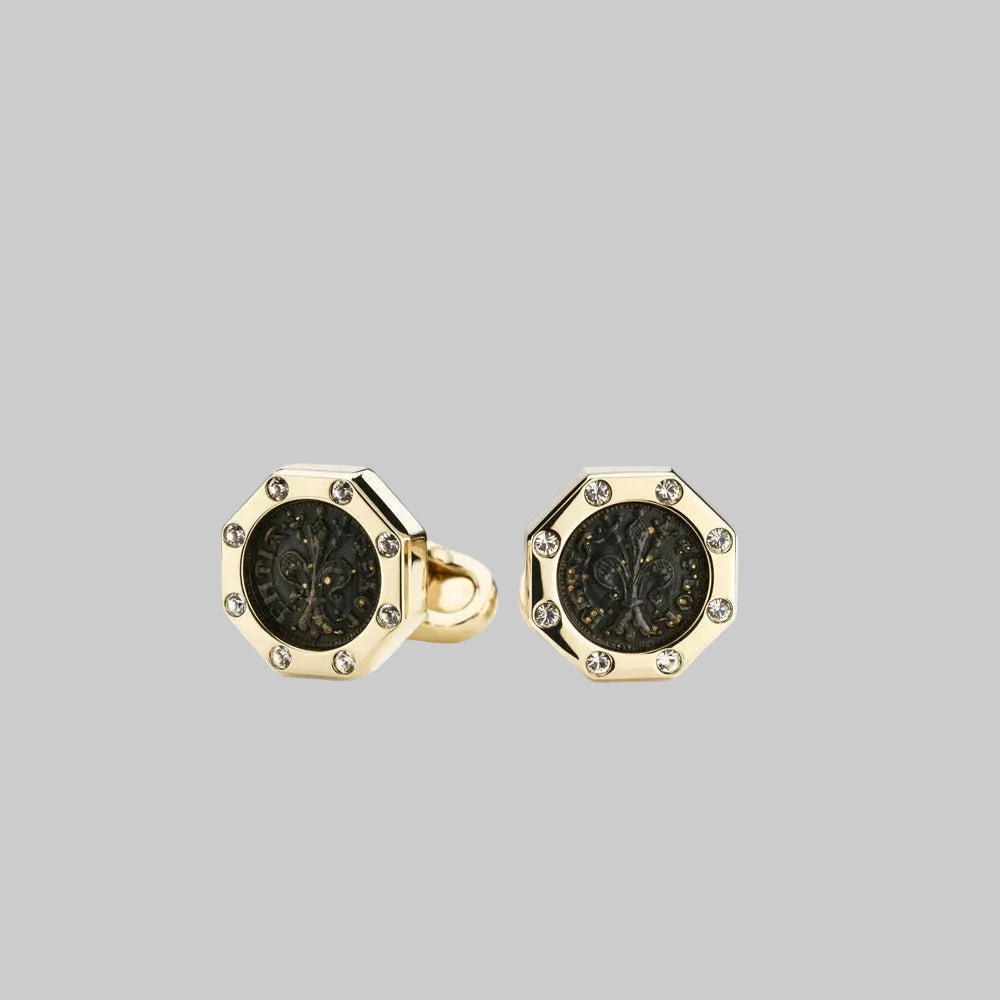 Octagon – Cufflinks Fleur-de-lis