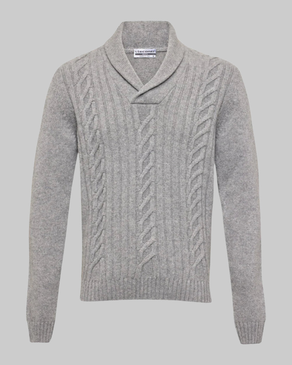 Grey Shawl Collar