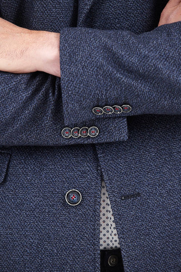 Navy Textured Coat