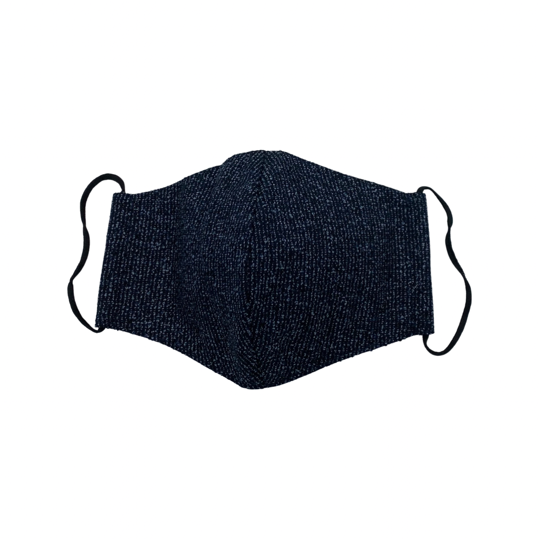 Face Mask - Blue Dorsilk with contrast Red