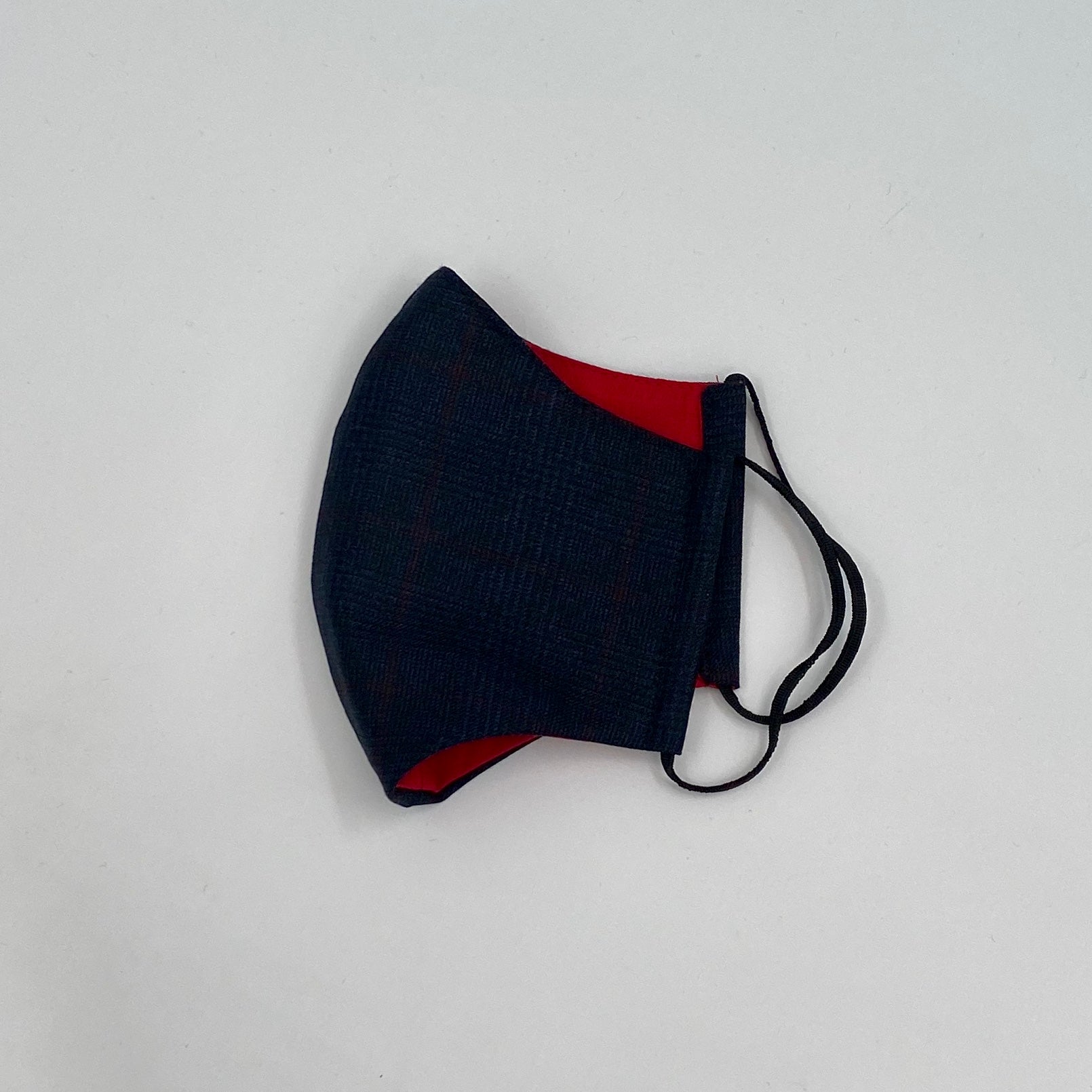 NEW - Antimicrobial Textile Navy with Red Check