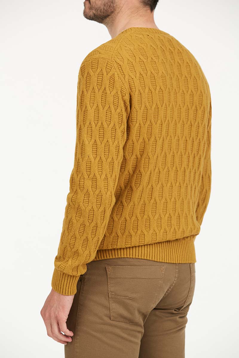 Mustard Cable Knit