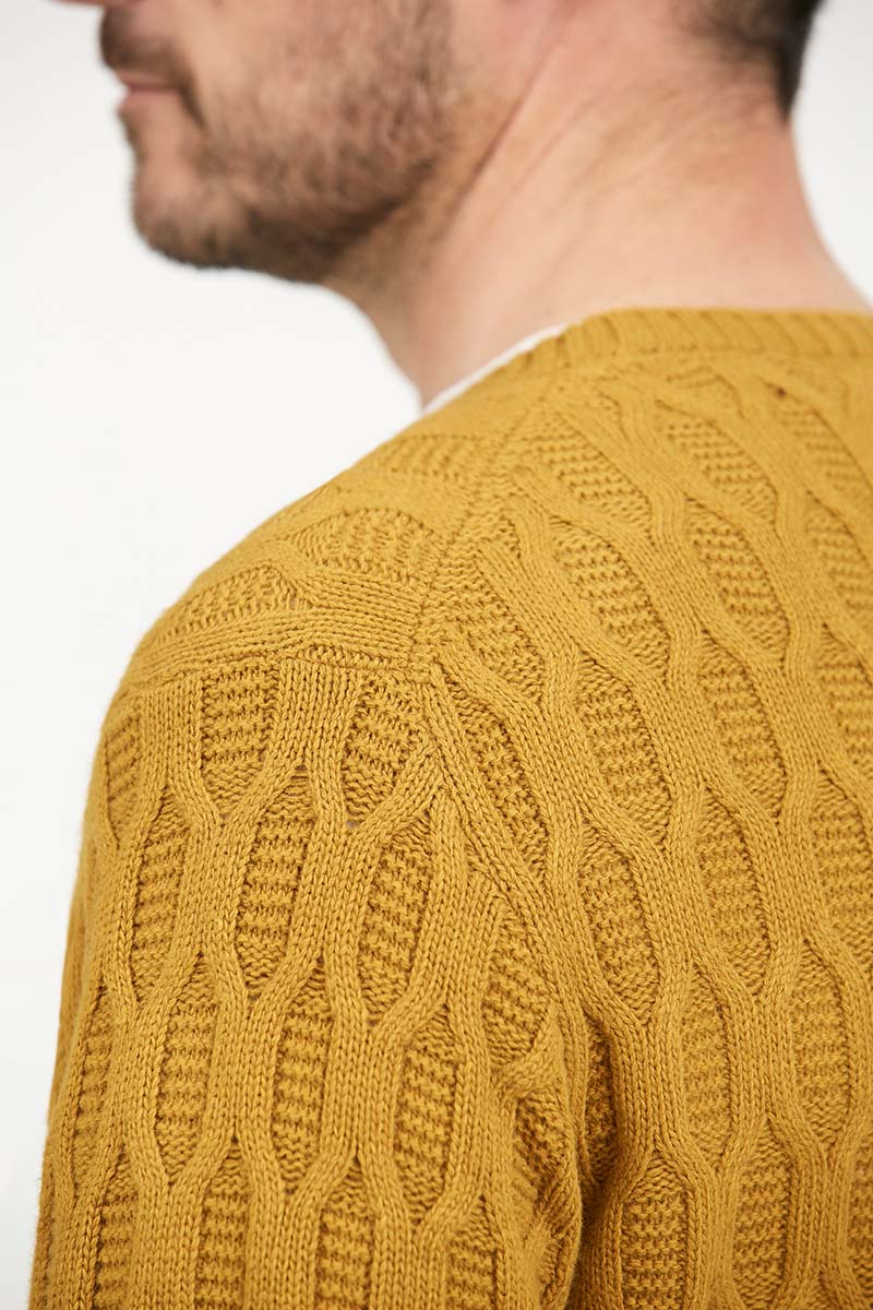 Mustard Cable Knit