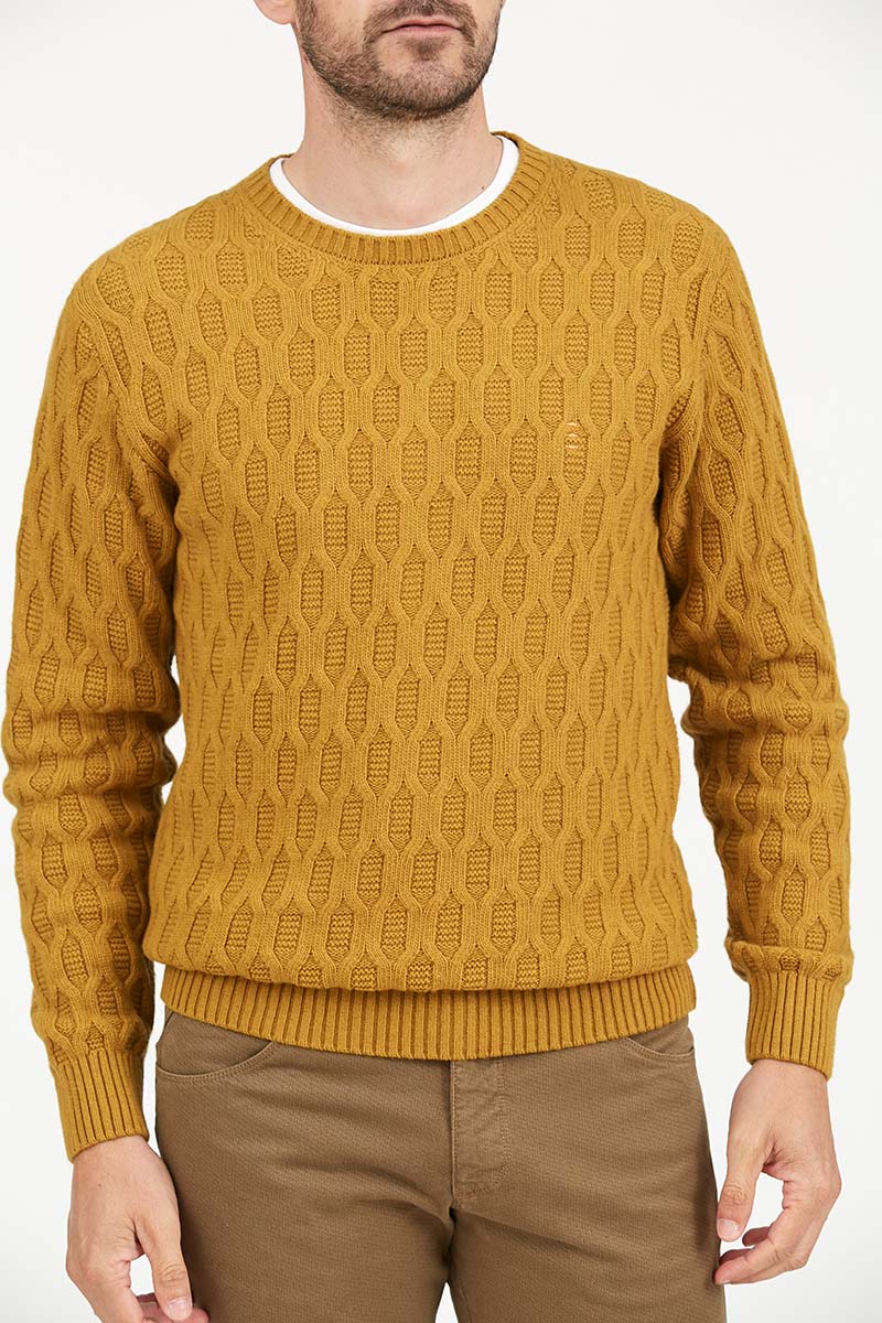 Mustard Cable Knit