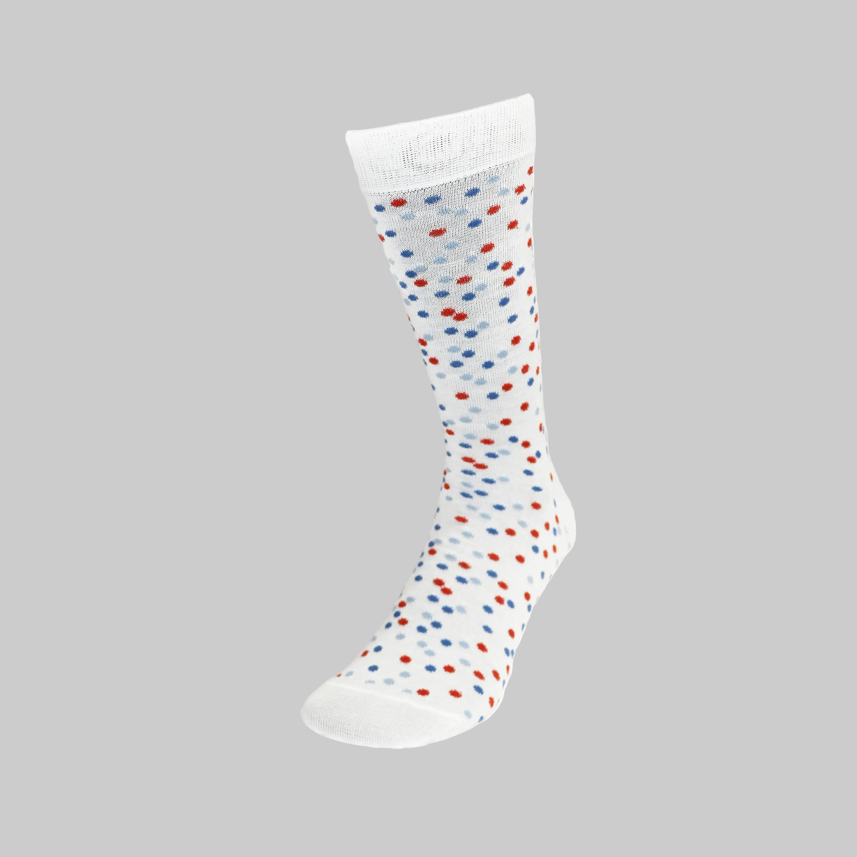 Bianco/White Spot Sock by  Visconti